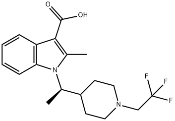 1H-Indole-3-carboxylic acid, 2-methyl-1-[(1R)-1-[1-(2,2,2-trifluoroethyl)-4-piperidinyl]ethyl]- 구조식 이미지