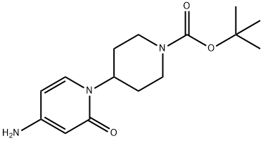 1-Piperidinecarboxylic acid, 4-(4-amino-2-oxo-1(2H)-pyridinyl)-, 1,1-dimethylethyl ester Structure