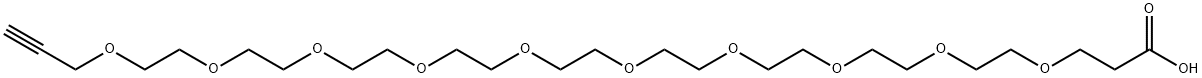 Propargyl-PEG10-acid Structure