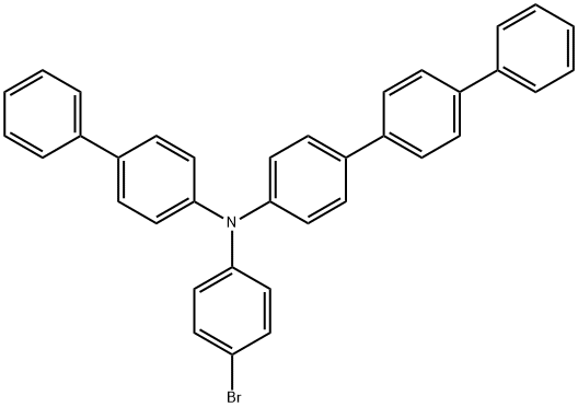 [1,1':4',1''-Terphenyl]-4-amine, N-[1,1'-biphenyl]-4-yl-N-(4-bromophenyl)- 구조식 이미지