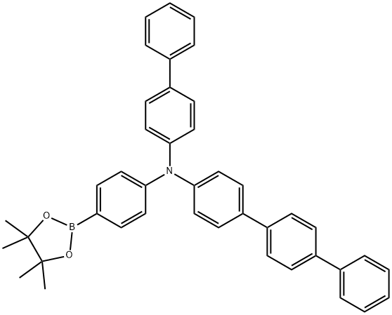 [1,1':4',1''-Terphenyl]-4-amine, N-[1,1'-biphenyl]-4-yl-N-[4-(4,4,5,5-tetramethyl-1,3,2-dioxaborolan-2-yl)phenyl]- Structure