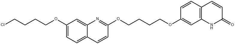 2(1H)-Quinolinone, 7-[4-[[7-(4-chlorobutoxy)-2-quinolinyl]oxy]butoxy]- Structure