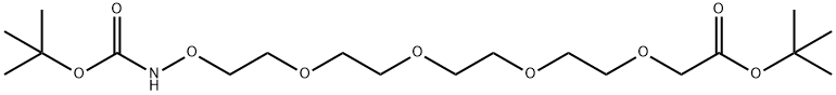 t-Boc-Aminooxy-PEG4-CH2CO2-t-Bu Structure