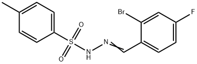 Benzenesulfonic acid, 4-methyl-, 2-[(2-bromo-4-fluorophenyl)methylene]hydrazide Structure