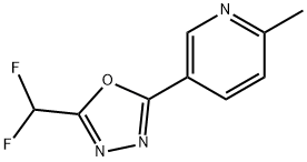 Pyridine, 5-[5-(difluoromethyl)-1,3,4-oxadiazol-2-yl]-2-methyl- Structure