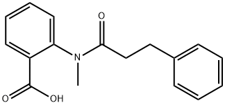 Benzoic acid, 2-[methyl(1-oxo-3-phenylpropyl)amino]- Structure