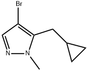 4-bromo-5-(cyclopropylmethyl)-1-methyl-1H-pyrazole(WXC08873) 구조식 이미지