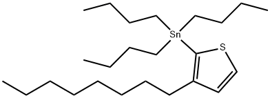 Stannane, tributyl(3-octyl-2-thienyl)- Structure