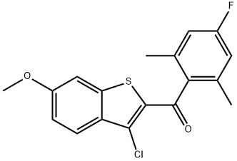 Methanone, (3-chloro-6-methoxybenzo[b]thien-2-yl)(4-fluoro-2,6-dimethylphenyl)- Structure