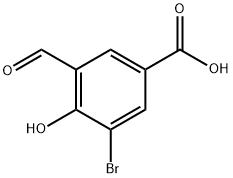 Benzoic acid, 3-bromo-5-formyl-4-hydroxy- Structure