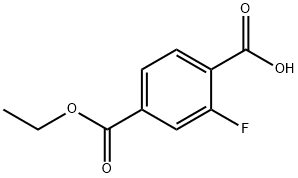 1,4-Benzenedicarboxylic acid, 2-fluoro-, 4-ethyl ester 구조식 이미지