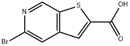 Thieno[2,3-c]pyridine-2-carboxylic acid, 5-bromo- Structure