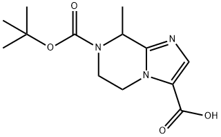 7-(Tert-Butoxycarbonyl)-8-Methyl-5,6,7,8-Tetrahydroimidazo[1,2-A]Pyrazine-3-Carboxylic Acid(WX141689) 구조식 이미지