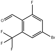 4-bromo-2-fluoro-6-(trifluoromethyl)benzaldehyde Structure