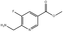 3-Pyridinecarboxylic acid, 6-(aminomethyl)-5-fluoro-, methyl ester Structure