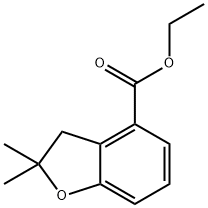 4-Benzofurancarboxylic acid, 2,3-dihydro-2,2-dimethyl-, ethyl ester Structure