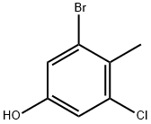 3-bromo-5-chloro-4-methylphenol Structure