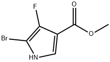 1H-Pyrrole-3-carboxylic acid, 5-bromo-4-fluoro-, methyl ester Structure