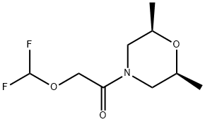 2-(difluoromethoxy)-1-[(2R,6S)-2,6-dimethylmorph
olin-4-yl]ethan-1-one Structure