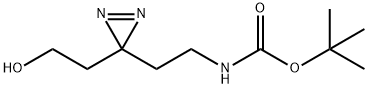 Carbamic acid, N-[2-[3-(2-hydroxyethyl)-3H-diazirin-3-yl]ethyl]-, 1,1-dimethylethyl ester Structure