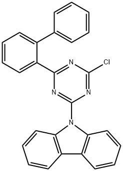 9H-Carbazole, 9-(4-[1,1'-biphenyl]-2-yl-6-chloro-1,3,5-triazin-2-yl)- Structure