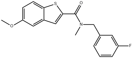 Benzo[b]thiophene-2-carboxamide, N-[(3-fluorophenyl)methyl]-5-methoxy-N-methyl- Structure