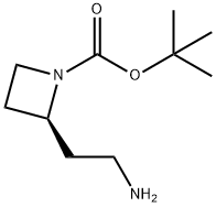 1-Azetidinecarboxylic acid, 2-(2-aminoethyl)-, 1,1-dimethylethyl ester, (2S)- Structure