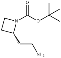 1-Azetidinecarboxylic acid, 2-(2-aminoethyl)-, 1,1-dimethylethyl ester, (2R)- Structure