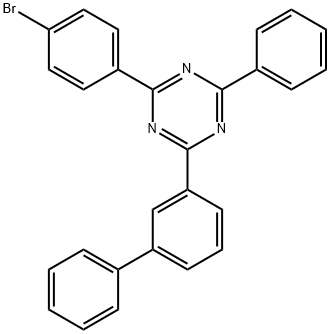 1,3,5-Triazine, 2-[1,1'-biphenyl]-3-yl-4-(4-bromophenyl)-6-phenyl- Structure