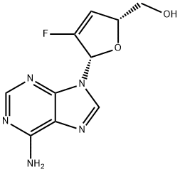 2-Furanmethanol, 5-(6-amino-9H-purin-9-yl)-4-fluoro-2,5-dihydro-, (2R,5S)- 구조식 이미지