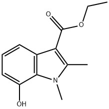 1H-Indole-3-carboxylic acid, 7-hydroxy-1,2-dimethyl-, ethyl ester Structure