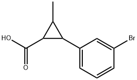 2-(3-bromophenyl)-3-methylcyclopropane-1-carbo xylic acid Structure