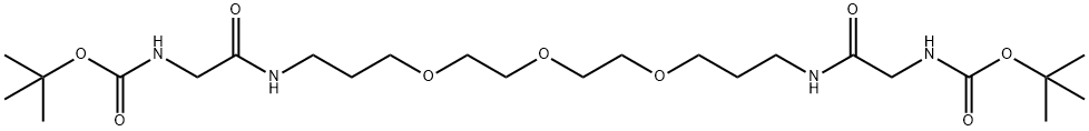 Bis-(boc-gly-amido-propane)-peg3 Structure