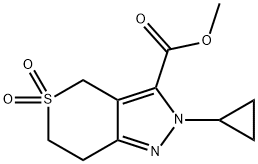 Thiopyrano[4,3-c]pyrazole-3-carboxylic acid, 2-
cyclopropyl-2,4,6,7-tetrahydro-, methyl ester,
5,5-dioxide 구조식 이미지