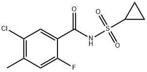 Benzamide, 5-chloro-N-(cyclopropylsulfonyl)-2-fluoro-4-methyl- 구조식 이미지
