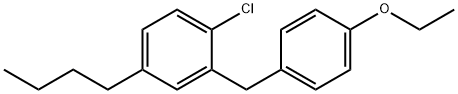 Benzene, 4-butyl-1-chloro-2-[(4-ethoxyphenyl)methyl]- Structure