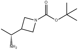 1-Azetidinecarboxylic acid, 3-[(1R)-1-aminoethyl]-, 1,1-dimethylethyl ester Structure