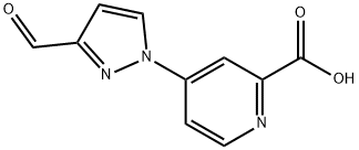 4-(3-formyl-1H-pyrazol-1-yl)pyridine-2-carboxylic
acid Structure