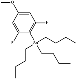 Stannane, tributyl(2,6-difluoro-4-methoxyphenyl)- Structure