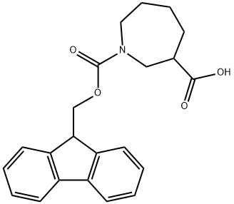 1H-Azepine-1,3-dicarboxylic acid, hexahydro-, 1-(9H-fluoren-9-ylmethyl) ester Structure
