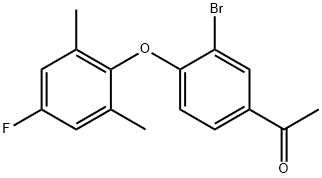 Ethanone, 1-[3-bromo-4-(4-fluoro-2,6-dimethylphenoxy)phenyl]- Structure