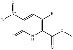 methyl 3-bromo-6-hydroxy-5-nitropyridine-2-carboxylate Structure