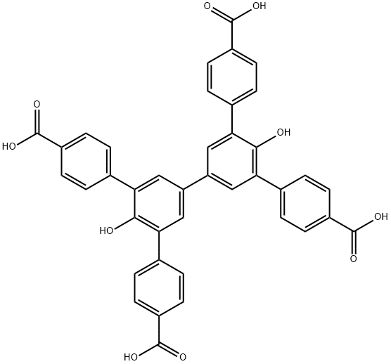 4,4'-dihydroxybiphenyl-3,3',5,5'-tetra(phenyl-4-carboxylic acid 구조식 이미지