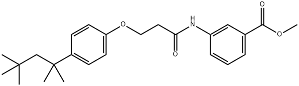 Benzoic acid, 3-[[1-oxo-3-[4-(1,1,3,3-tetramethylbutyl)phenoxy]propyl]amino]-, methyl ester Structure