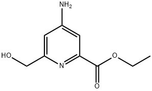 2-Pyridinecarboxylic acid, 4-amino-6-(hydroxymethyl)-, ethyl ester Structure