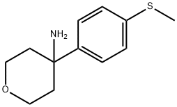 2H-Pyran-4-amine, tetrahydro-4-[4-(methylthio)phenyl]- Structure