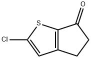 6H-Cyclopenta[b]thiophen-6-one, 2-chloro-4,5-dihydro- 구조식 이미지