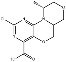 (6aS,10R)-2-Chloro-10-methyl-6a,7,9,10-tetrahydro-6H-[1,4]oxazino[4,3-d]pyrimido[5,4-b][1,4]oxazine-4-carboxylic Acid Structure