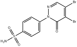 4-(4,5-dibromo-6-oxo-1,6-dihydropyridazin-1-yl)be nzene-1-sulfonamide 구조식 이미지