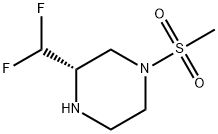 Piperazine, 3-(difluoromethyl)-1-(methylsulfonyl)-, (3S)- Structure